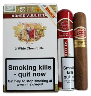 Romeo y Julieta Wide Churchill Tubed Pack of 3