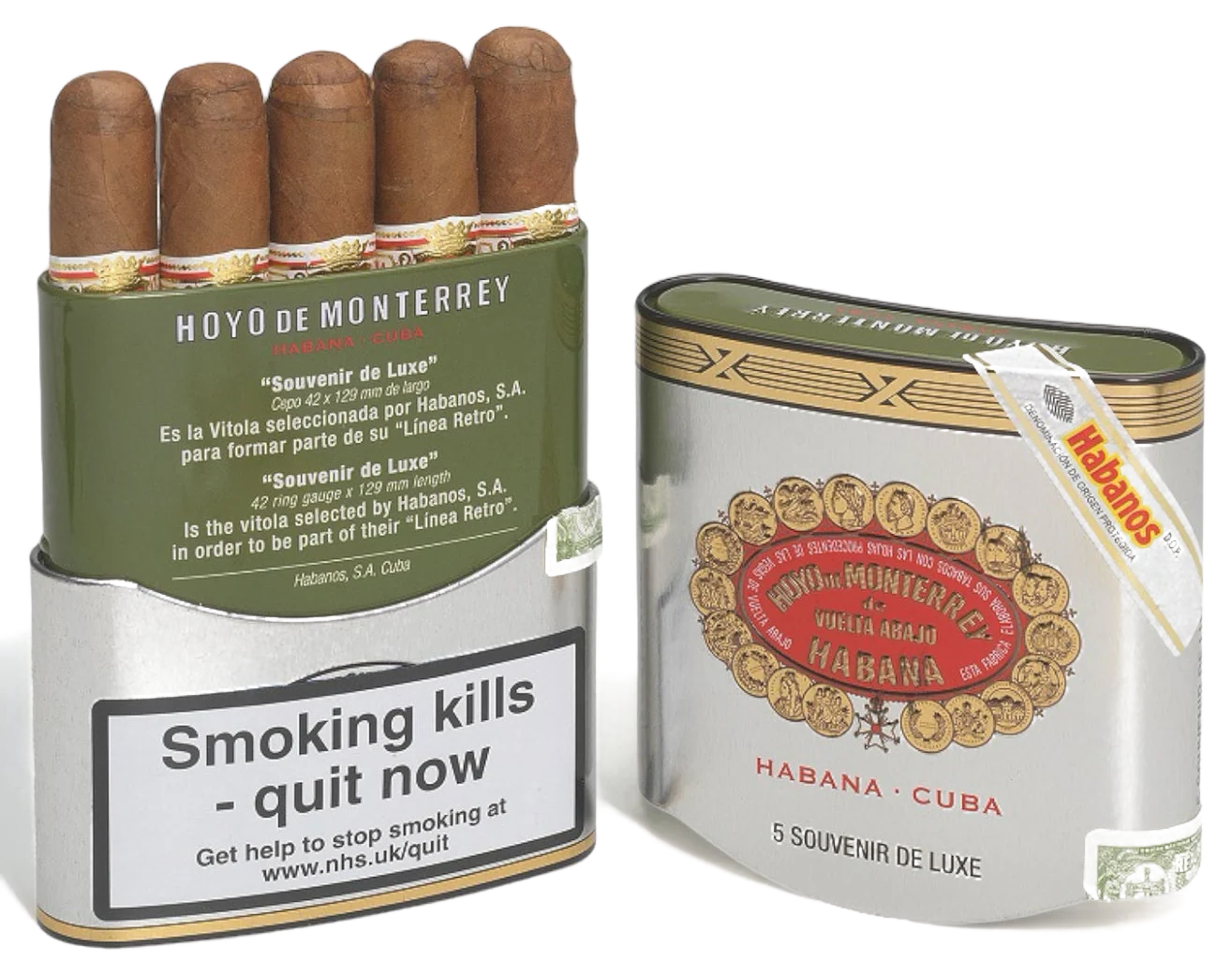Hoyo De Monterrey Souvenir De Luxe Tin of 5