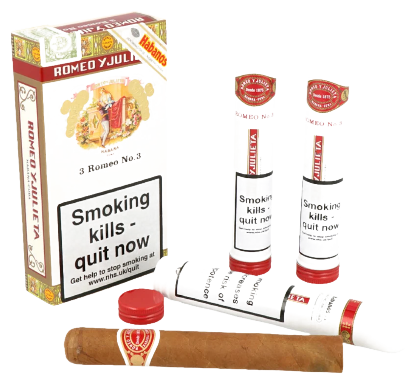 Romeo y Julieta No. 3 Tubos Box of 3