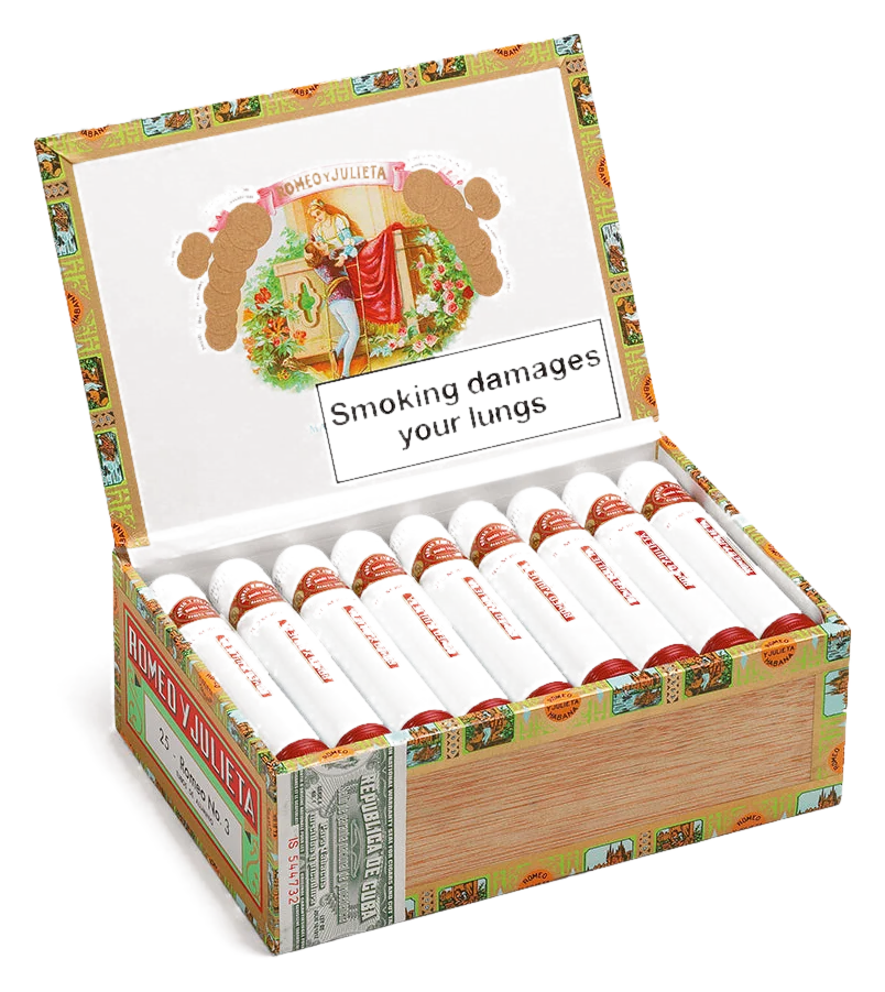 Romeo y Julieta No. 3 Tubos Box of 25