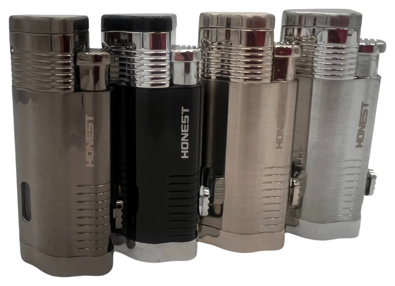 Honest Jekyll Triple jet cigar lighter with punch - Chrome